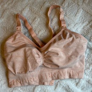 Kindred Bravely Sublime small-busty hands free pumping & nursing bra pink small